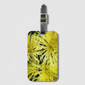 黄色キクの花荷札 ラゲッジタグ (正面縦)