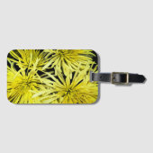 黄色キクの花荷札 ラゲッジタグ (正面横)