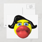 黄色キスをするの女 ポストカード (正面/裏面)