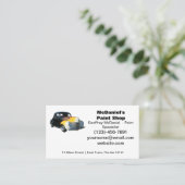 黄色クラシック赤の炎の名刺の車 名刺 (スタンド正面)