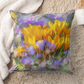 黄色クロカス クッション (ブランケット)