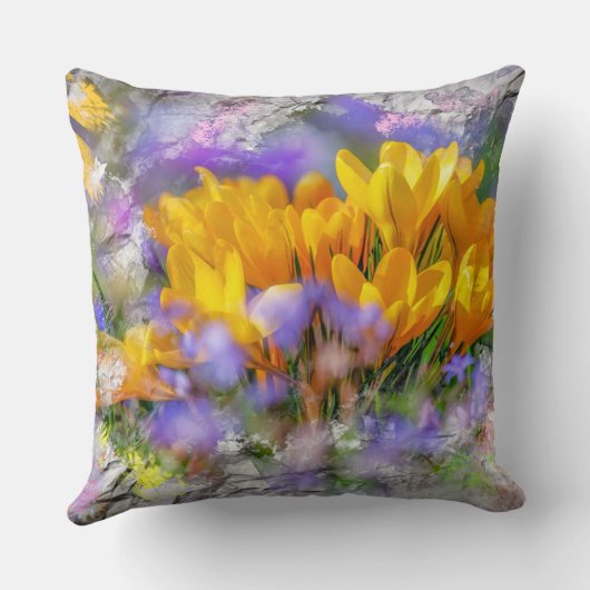 黄色クロカス クッション (裏面)