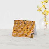 黄色クールのゴムダック注記 カード (黄色い花)