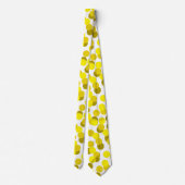 黄色クール紙吹雪パーティー模様ネックタイ ネクタイ (裏面)