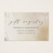 黄色グラデーション金ゴールドフロストギフトレジストリ挿入カード (正面)