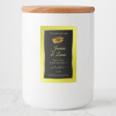 黄色グリッターブラック製品ラベル(Ladybug付き) フードラベル (正面)