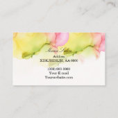 黄色グリッター金ゴールド水彩名刺 名刺 (裏面)