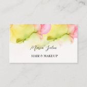 黄色グリッター金ゴールド水彩名刺 名刺 (正面)