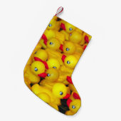 黄色ゴムダッキー（アヒルちゃん） スモールクリスマスストッキング (正面 (吊り時))