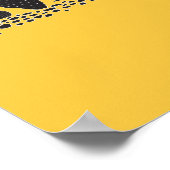 黄色サボテンと多肉植物のポスター ポスター (角)