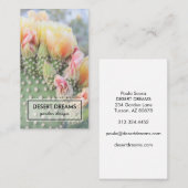 黄色サボテン花砂漠ガーデンフォトトラベル 名刺 (正面/裏面)