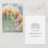 黄色サボテン花砂漠ガーデンフォトトラベル 名刺 (正面/裏面)