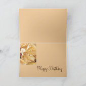 黄色シャクナゲ誕生日 カード (内部)