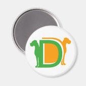 黄色シリーズDDドッグ マグネット (正面/裏面)
