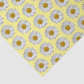 黄色シンプルに白デイジー花柄 薄葉紙 (詳細)