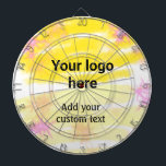 黄色シンプルの水彩追加ロゴカスタム文字 ダーツボード<br><div class="desc">デザイン</div>