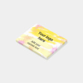 黄色シンプルの水彩追加ロゴカスタム文字 ポストイット (アングル)