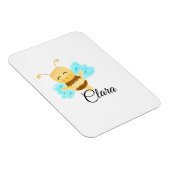 黄色シンプルハチミツの水彩追加ネームカスタム マグネット (右側)