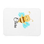 黄色シンプルハチミツの水彩追加ネームカスタム マグネット (横)