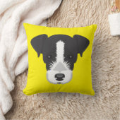 黄色ジャックラッセルテリア クッション (ブランケット)