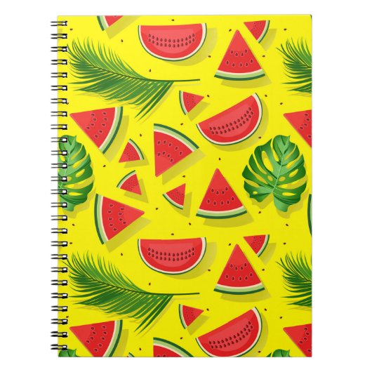 黄色スイカの葉 ノートブック (正面)