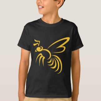 黄色スズメバチのロゴ Tシャツ
