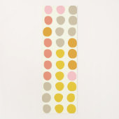 黄色スタイリッシュいピンクの珊瑚のボホビッグドット ヨガマット (正面)