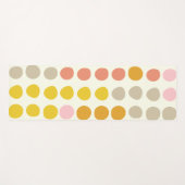 黄色スタイリッシュいピンクの珊瑚のボホビッグドット ヨガマット (正面(横))