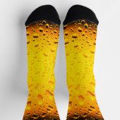 黄色スタイリッシュカッコいいの水がビールを滴る ソックス (上部)