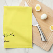 黄色スタイリッシュパーソナライズされたキッチンタオル キッチンタオル (四つ折り)