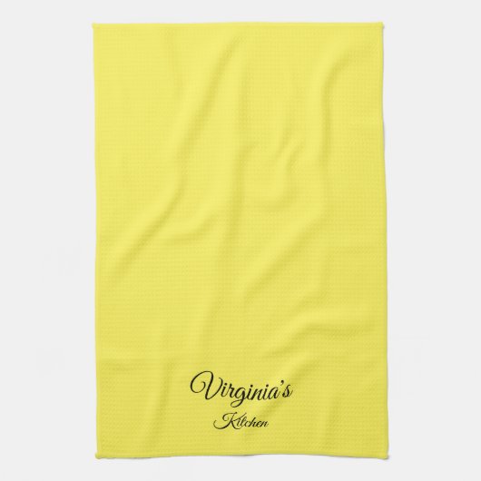 黄色スタイリッシュパーソナライズされたキッチンタオル キッチンタオル (縦)