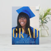 黄色スタイリッシュ金はっきりした箔グラッドフォト2023 案内状 (スタンド正面)