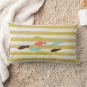 黄色ストライプの航海の装飾用クッションと熱帯 ランバークッション (ブランケット)