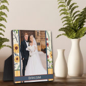 黄色ストライプデイジーカスタマイズ写真名 フォトプラーク