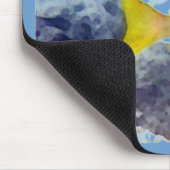 黄色ストライプ熱帯魚 マウスパッド (コーナー)