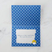 黄色スマイル顔と医療用マスク誕生日 カード (内部)