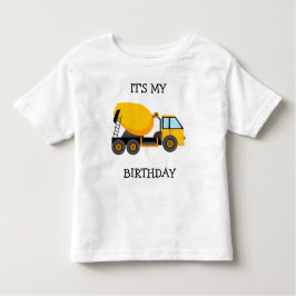 黄色セメントトラック 子供の誕生日 トドラーTシャツ
