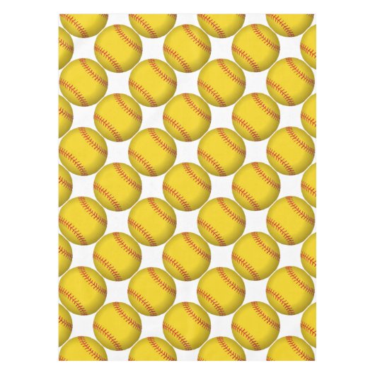 黄色ソフトボール テーブルクロス (正面)