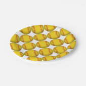 黄色ソフトボール ペーパープレート (アングル)