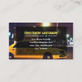 黄色タクシー市電灯タクシー運転手タクシー運転手の車 名刺 (裏面)