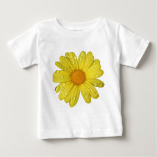 黄色デイジーイン・ザ・レイン ベビーTシャツ