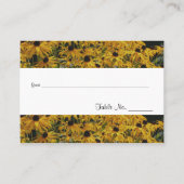 黄色デイジー結婚の花壇 プレイスカード (正面)