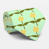 黄色デイジー花フローラネクタイ ネクタイ (ロール)