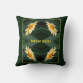 黄色デイジー花抽象芸術 パーソナライズされた クッション (裏面)