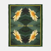 黄色デイジー花抽象芸術 パーソナライズされた フリースブランケット (正面)