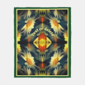 黄色デイジー花抽象芸術 パーソナライズされた フリースブランケット (正面)