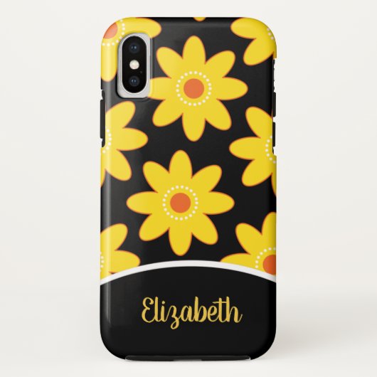 黄色デイジー花携帯電話ケース Case-Mate iPhoneケース (裏面)