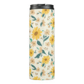 黄色デイジー花柄 タンブラー (裏面)