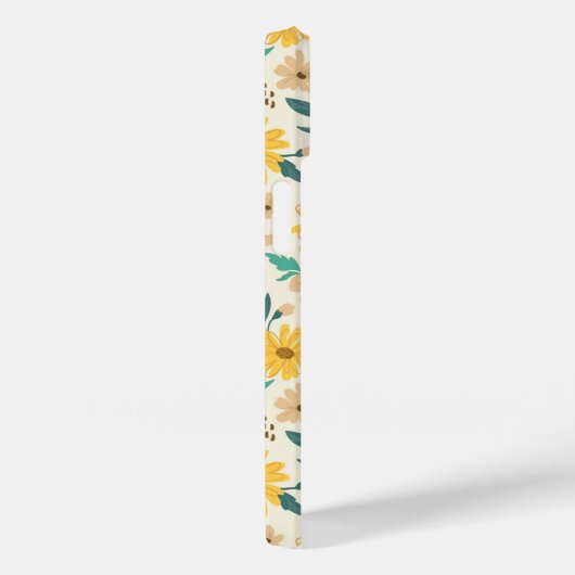 黄色デイジー花柄 Case-Mate iPhoneケース (裏面 / 右)