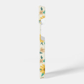 黄色デイジー花柄 iPhoneケース (左側面)